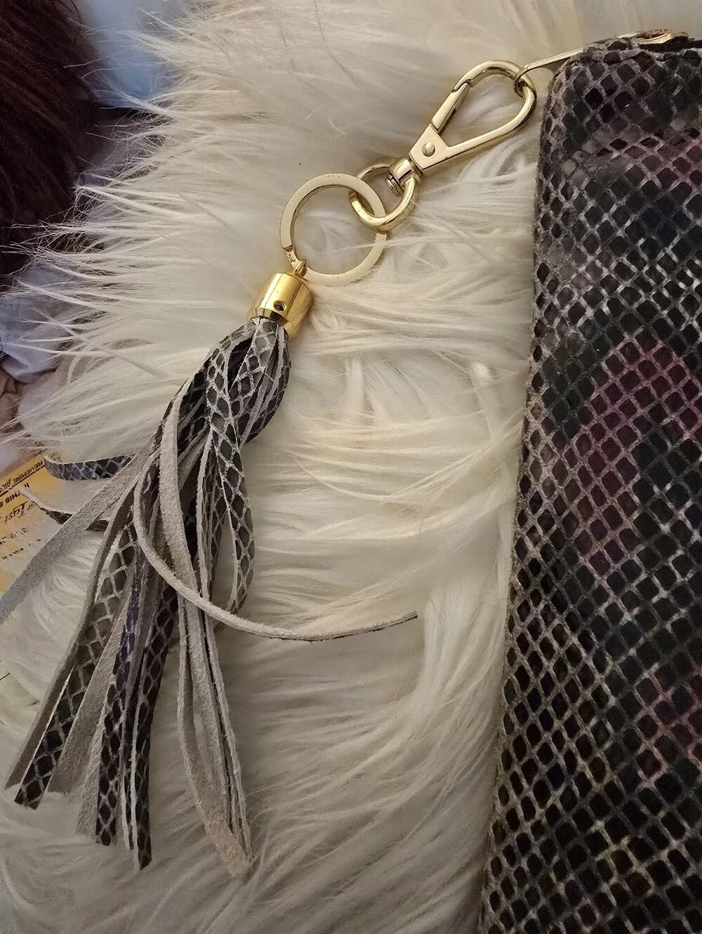 Lauren &Luca Faux Skin Clutch Bag